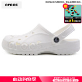 卡骆驰（crocs）洞洞鞋男鞋女鞋 25夏季新款运动鞋平底沙滩鞋透气情侣凉鞋拖鞋子 贝雅系列-全白色 38-39 (240mm)