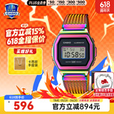 卡西欧（CASIO）gshock明星代言赛车日韩小方表户外运动电子手表生日礼物送男朋友 A1000PRW-1彩虹配色