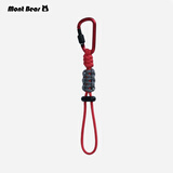 水瓶挂扣登山扣矿泉水挂绳背包水杯户外挂钩伞绳手工编织徒步配件 火龙果红 水瓶扣