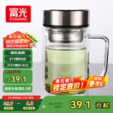 富光双层玻璃杯支持团购定制泡茶杯办公杯带把 大容量男女水杯子580ML