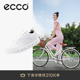 爱步（ECCO）厚底板鞋 百搭小白鞋牛皮休闲鞋 街头720女鞋209713 白色37