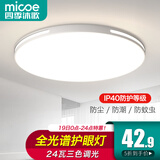 四季沐歌（MICOE）照明吸顶灯led卧室灯具套餐全屋客厅灯饰阳台过道餐厅薄现代简约 【全光谱】白初见40CM三色24瓦