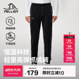 伯希和（Pelliot）户外抓绒裤男女春季摇粒绒保暖休闲卫裤长裤114311237黑XL