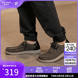 斯凯奇（Skechers）男鞋夏季懒人一脚蹬帆布鞋商务通勤低帮休闲鞋百搭软底板鞋66387