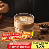 Bincoo玻璃咖啡杯冰美式日式透明水杯dirty拿铁杯设计感咖啡杯子