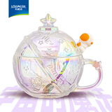 乐唯诗（NERVISHI）玻璃杯高颜值水杯透明玻璃牛奶杯带把ins风奶茶杯早餐杯茶杯 星球杯【炫彩】320ml1只