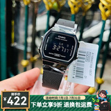 卡西欧（CASIO）手表 小春同款 情侣经典复古小方块 时尚学生表小金表 A168WEMB-1B
