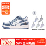 KILLWINNER【王鹤棣同款】Noah's ark牛仔破碎流星男鞋潮牌情侣运动板鞋女 蓝色 37