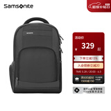 Samsonite双肩包多隔层大容量男书包可放15英寸电脑包防泼水商务背包36B黑 黑色