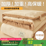 南极人华夫格牛奶绒冬被 秋冬季纤维被子被芯单人家用加厚5斤 150*200cm