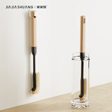 家家爽猪鬃杯刷水杯清洗神器奶瓶保温杯破壁机清洁刷长柄洗杯子专用刷子 木柄猪鬃杯刷（黑色）