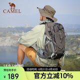 骆驼（CAMEL）山栖登山包户外专业背包男女运动双肩包大容量轻便徒步深灰