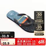 迪卡侬人字拖男拖鞋沙滩鞋耐磨舒适sbt藏青树叶39~40码 4485559