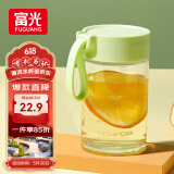 富光清然玻璃杯 高硼硅玻璃水杯子 女生便携牛奶咖啡高颜值茶杯330ml