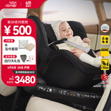 宝得适（BRITAX）宝宝儿童安全座椅0-4岁360度旋转汽车ISOFIX硬接口双面骑士PLUS 双面骑士PLUS夜影黑