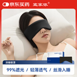 宜家依眼罩睡眠护眼罩全包式午休睡觉遮光透气 双面双感睡眠眼罩 暗夜黑