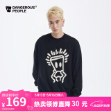 Dangerous people薛之谦dsp托头纸袋人套头毛衣宽松慵懒情侣针织衫 黑色 XL