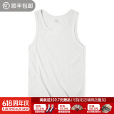 马登工装硬汉无袖棉背心男健身运动老头汗衫跨栏重磅螺纹纯色坎肩打底 银白色 [拍两件立减5元] L