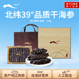 北纬39°大连干海参底播辽刺参非淡干海鲜滋补礼盒大连特产 獐子岛子品牌 52-60头 200g*1盒 大连底播干海参