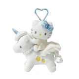 Hello Kitty日系美人鱼长腿精灵猫咪毛绒公仔挂件可爱卡通玩偶钥匙扣包挂饰 蓝色独角兽KT挂件 独立包装