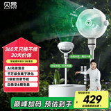 贝昂空气循环扇静音卧室客厅电风扇智能语音节能大风力直流变频家用风扇台式桌面电风扇3D摇头 SF3【AI风随温变】负离子净化