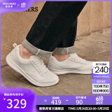 斯凯奇（Skechers）男鞋夏季商务皮鞋舒适板鞋透气软底轻便休闲鞋户外工作鞋210835