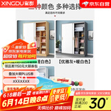 星都移门更衣柜简易推拉门家用出租房卧室收纳木质衣橱柜简约二门衣柜