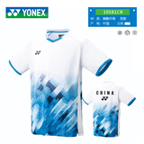 尤尼克斯（YONEX）羽毛球服大赛服速干透气运动短袖 男款10581白-国羽同款  L 