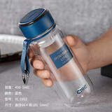 希乐tritan塑料水杯便携太空杯男女随手杯学生创意潮流运动茶杯子 450ML蓝色XL1952-B