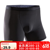 迪卡侬透气快干男士平角内裤KALENJI DRY BOXER2508863黑色M
