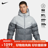 耐克NIKE羽绒服男短款连帽SF WR 650-D FLD外套FB8178-077灰XXL