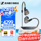 森海塞尔（Sennheiser）IE900/IE600/IE300旗舰级HIFI高保真超宽单动圈单元可拆卸MMCX挂耳式耳机 高保真发烧有线耳机耳塞 IE600+山灵UA4银色 便携耳放