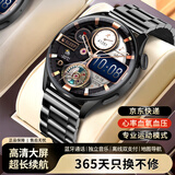 ARMEI华为机鸿蒙安卓苹果机IOS系统适用华强北watch蓝牙运动智能手表女gt5 ultra男生礼物心率血氧血压 钢带Pro NFC+双支付+独立音乐+健康监测 双表带+定位导航+超长待机+心率血