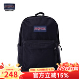 JANSPORT杰斯伯书包轻便双肩包男女26L旅行包简约背包电脑包学生校园 4QUE008爵士黑-侧袋+隔层