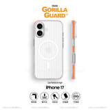 猩球卫士高级感防指纹适用Apple/苹果iPhone17磁吸瓦楞手机壳超薄行李箱条纹保护套磨砂外壳橙