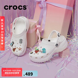 crocs卡骆驰厚底云朵洞洞鞋户外|206750 白色-100 36/37(230mm) 