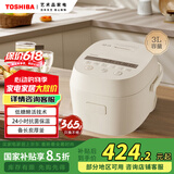 东芝（TOSHIBA）健康酵活三维全域加热电饭煲2-3人 3L智能米量判定 备长炭 鲜米煲系列RC-10DHUC(WY)