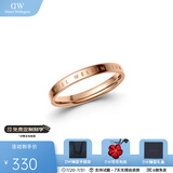 丹尼尔惠灵顿（DanielWellington）dw戒指女男 经典玫瑰金情侣对戒 七夕情人节礼物送女友男生礼物 68号 DW00400025 玫瑰金