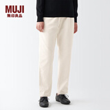 无印良品 MUJI 女式 灯芯绒轻便裤休闲裤秋冬季 纯棉全棉 BEE06C2A 米白色 S