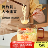 忆壶茶玻璃炖锅明火耐高温高硼硅玻璃电煮锅玻璃锅汤锅电陶炉专用锅家用 黄把玻璃勺 5.5cm