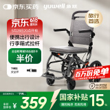 鱼跃(yuwell)手动轮椅车1100A折叠老人轻便便携式手推车旅行可上飞机