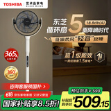 东芝（TOSHIBA）【风待月】电风扇空气循环扇落地3D自动摇头15档直流变频电风扇静音卧室超静音一级能效400XCN(W)