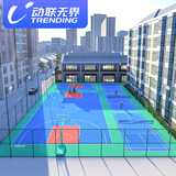 动联无界室外悬浮地板专用弹性软朔篮球场地垫羽毛球场防滑地垫塑胶地板