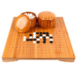 紫湖 围棋套装五子棋套装仿白玉棋子 实心楠竹棋墩免安装双面棋盘套装
