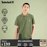 添柏岚（Timberland）官方男装短袖POLO衫新款宽松|A24H2 A24H2590/卡塞尔绿色 S (170/88A)