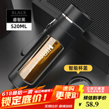 恩尔美（nRMEi）水杯男士大容量茶杯便携车载办公防摔耐高温茶水分离泡茶玻璃杯子 商务黑520ml【升级智能+茶隔款】