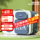 喵先生猫包外出大号宠物包太空舱猫咪背包便携包猫狗双肩包猫包车载箱包 蓝白色透气双肩背包