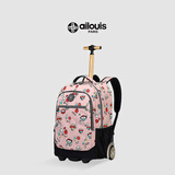 爱路易Ailouis拉杆书包初高中小学生大容量潮流双肩书包可背可手提可拉 天使宝贝