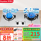 荣事达（Royalstar）燃气灶 双灶煤气灶 家用天然气液化气炉具 猛火鸳鸯灶 不锈钢+九腔猛火(液化气)