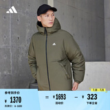 adidas 570蓬双面穿保暖连帽鸭绒羽绒服男女同款阿迪达斯轻运动 黑色 XS